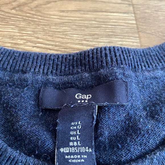 Men's GAP Blue 100% Cotton Sweater - Picture 3 of 9